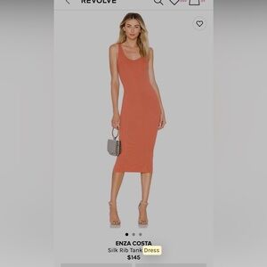 Enza Costa Terracotta Midi Dress